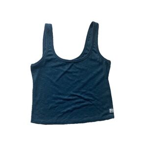 Vuori Womens Sunrise Crop Tank Green Size Large